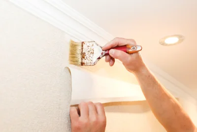 Pose de papier peint à Laveissière — revêtements muraux et toiles de verre